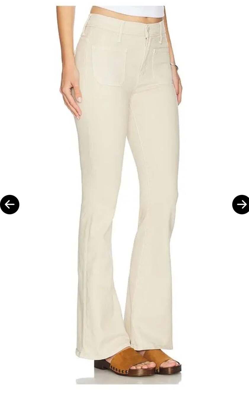 MOTHER The Hustler Patch Pocket Flood Jeans in Act Natural size 28 Never Worn